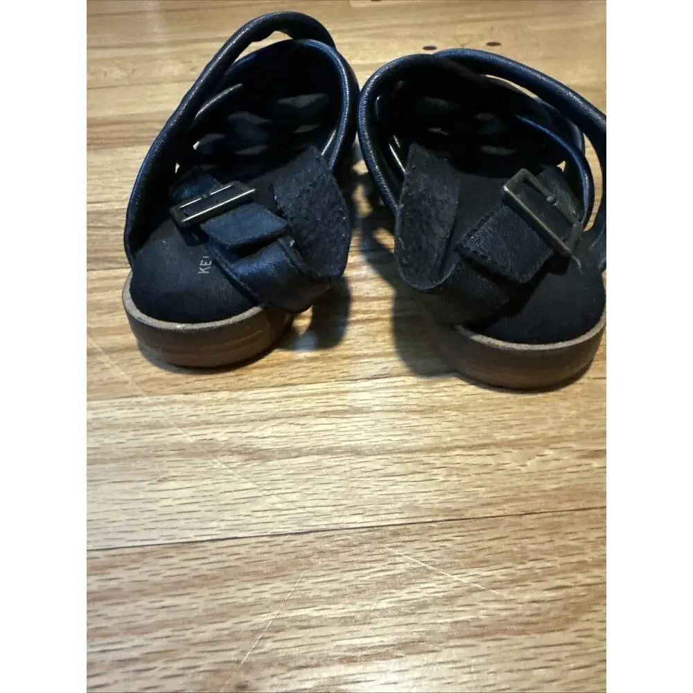 Kelsi Dagger Brooklyn Turnstyle Woven Slingback Sandal In Black Size 8